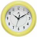 Infinity Instruments Spartan Yellow Wall Clock, 8 in. 12836YL-2042